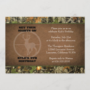 Camo Birthday Boy Invitations Kaart