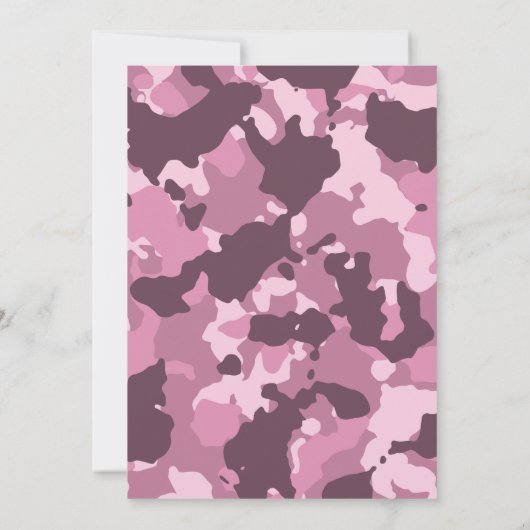 Camo Birthday Party Invitation, Army, Mission Kaart (Achterkant)