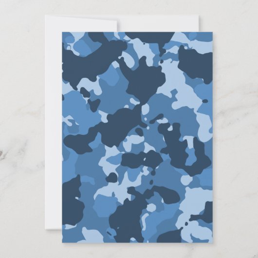 Camo Birthday Party Invitation, Army, Mission Kaart (Achterkant)