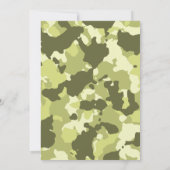Camo Birthday Party Invitation, Army, Mission Kaart (Achterkant)