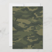 Camo Birthday Party Invitation Kaart (Achterkant)