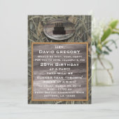 Camo Birthday Party Invitation Kaart (Staand voorkant)