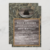 Camo Birthday Party Invitation Kaart (Voorkant / Achterkant)