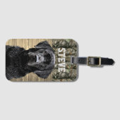 Camo Black Lab Hondenras Dierbenaming Bagagelabel (Voorkant (horizontaal))