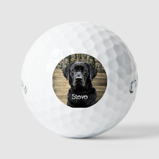 Camo Black Lab Hondenras Dierbenaming Golfballen (Voorkant)