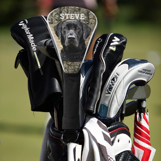 Camo Black Lab Hondenras Dierbenaming Golfheadcover