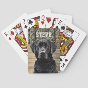 Camo Black Lab Hondenras Dierbenaming Pokerkaarten