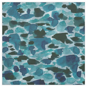 CAMO BLAMO Blue Waterverf Camouflage Stof