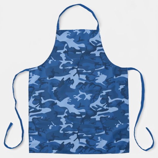 Camo Blue Apron Schort (Voorkant)