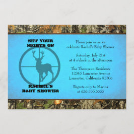 Camo Blue - Baby Boy Shower-uitnodigingen Kaart