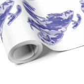 Camo Blue Snowmobiler Cadeaupapier (Rol Hoek)