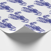 Camo Blue Snowmobiler Cadeaupapier (Hoek)