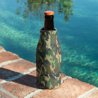 Camo Bottle Cooler – Woodland Beer Koozie