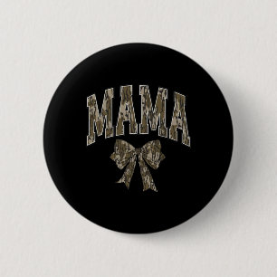 Camo Bow Coquette Mama Mom Dove Seizoen Jagen Hun Ronde Button 5,7 Cm