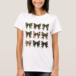 Camo Bows Militair Lint Camouflage Soldaat Pap T-shirt