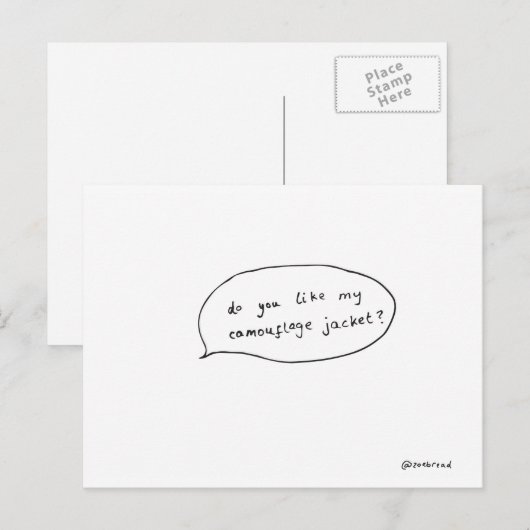 camo-briefkaart briefkaart (Voorkant / Achterkant)