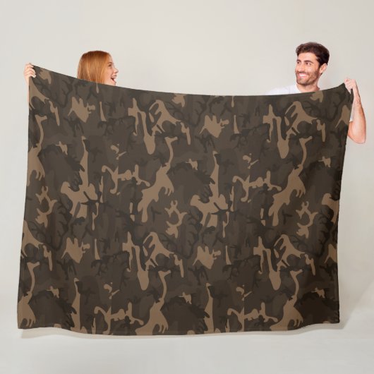 Camo Bruin Fleece Deken (In situ)