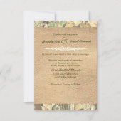 Camo Burlap Wedding Invitation Kaart (Voorkant)