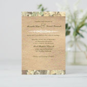 Camo Burlap Wedding Invitation Kaart (Staand voorkant)
