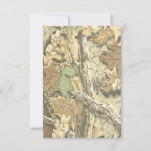 Camo Burlap Wedding Invitation Kaart (Achterkant)