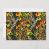 Camo Burlap Wedding Invitation Kaart (Achterkant)
