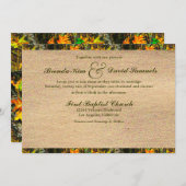 Camo Burlap Wedding Invitation Kaart (Voorkant / Achterkant)