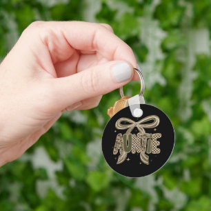 Camo cadeau van tante voor aankondiging nieuwe bab sleutelhanger