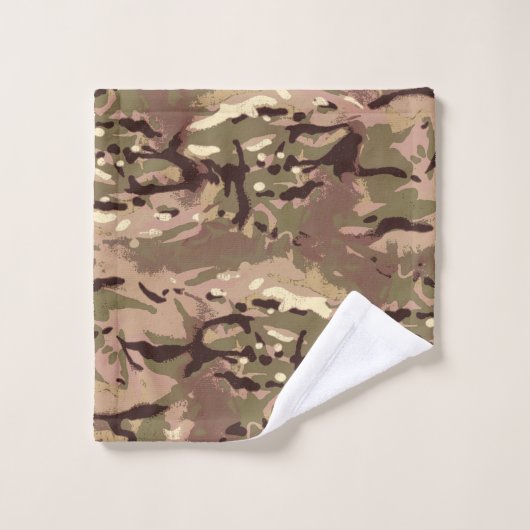 Camo Camo, waar is Art Thou? LIDJ-ontwerp. Bad Handdoek (Wasdoekje)