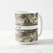 Camo, camoflauge, Browns, Groenen, gepersonaliseer Koffiemok (Voorkant rechts)