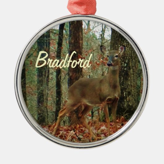 Camo, Camouflage Deer gepersonaliseerd Metalen Ornament (Voorkant)