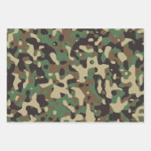 Camo Camouflage Groen Bruin Beige Leger Inpakpapier Vel (Voorkant 3)