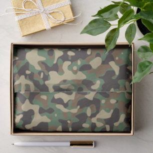 Camo Camouflage Groen Bruin Beige Leger Tissuepapier