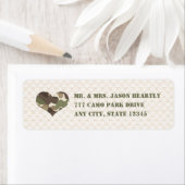 Camo Camouflage hart retour adres labels (Insitu)