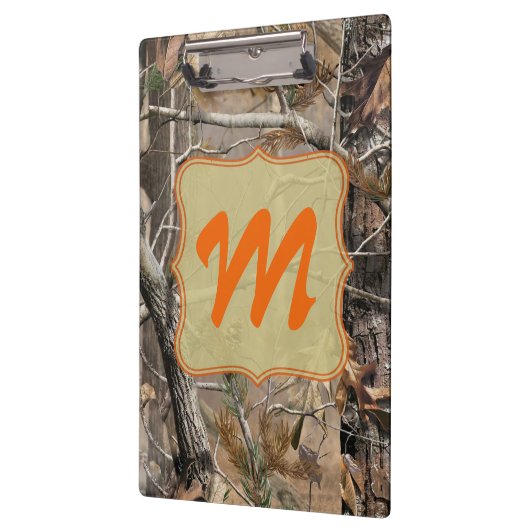 Camo Camouflage Huntin Monogram Initiaal Clip Boar Klembord (Links)
