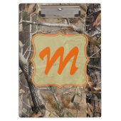 Camo Camouflage Huntin Monogram Initiaal Clip Boar Klembord (Voorkant)