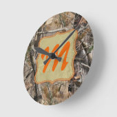 Camo Camouflage Huntin Monogram Initialen wandklok (Hoek)