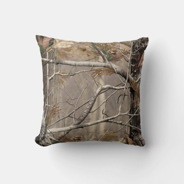 Camo Camouflage Huntin Monogram Throw Couch Pillow Kussen (Voorkant)