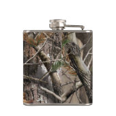 Camo Camouflage Hunting Rea Monogram Whiskey Flask Heupfles (Achterkant)