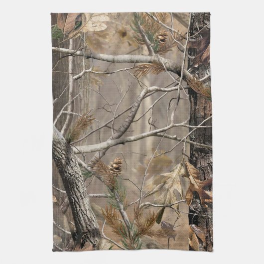 Camo Camouflage Hunting Real Kitchen Dish Towel Theedoek (Verticaal)