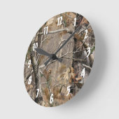 Camo Camouflage jaagt Real Tree Hunt Wall Clock Ronde Klok (Hoek)