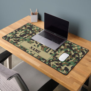 Camo camouflage patroon gepersonaliseerde naam bureaumat