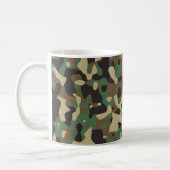 Camo camouflage patroon gepersonaliseerde naam koffiemok (Links)