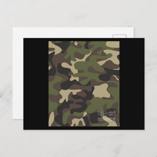 Camo Camouflage Pattern Briefkaart (Voorkant / Achterkant)