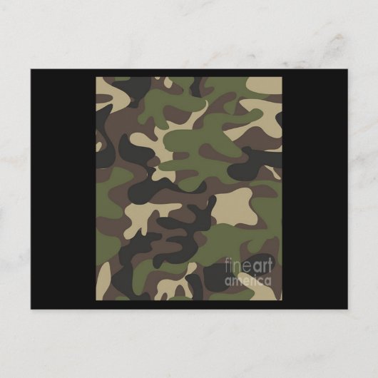Camo Camouflage Pattern Briefkaart (Voorkant)