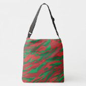  Camo Camouflage Rood Groen Zebra Crossbody Tas (Achterkant)