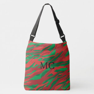 Camo Camouflage Rood Groen Zebra Crossbody Tas