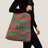  Camo Camouflage Rood Groen Zebra Crossbody Tas (Dichtbij)