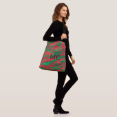 Camo Camouflage Rood Groen Zebra Crossbody Tas (Op model)