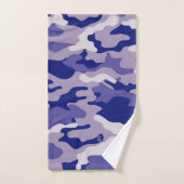 Camo Camping Hunting Blue Camouflage Bad Handdoek (Handdoek)