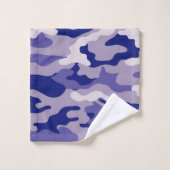 Camo Camping Hunting Blue Camouflage Bad Handdoek (Wasdoekje)